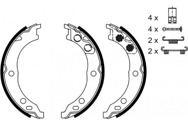 Bosch Σετ Σιαγόνων φρένων, Χειρόφρενο - 0 986 487 712