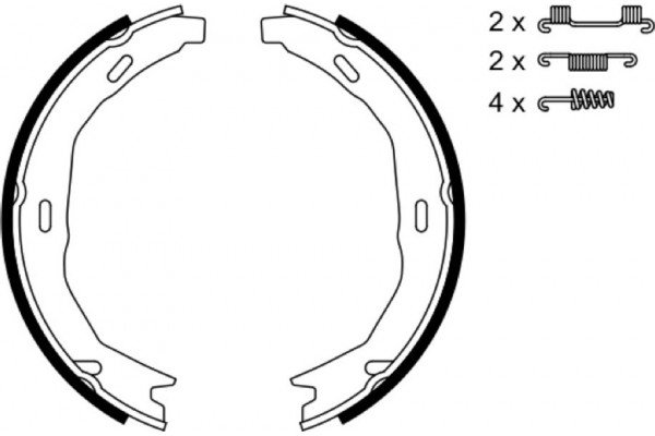 Bosch Σετ Σιαγόνων φρένων, Χειρόφρενο - 0 986 487 723