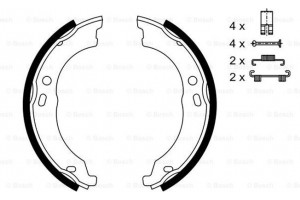 Bosch Σετ Σιαγόνων φρένων, Χειρόφρενο - 0 986 487 726