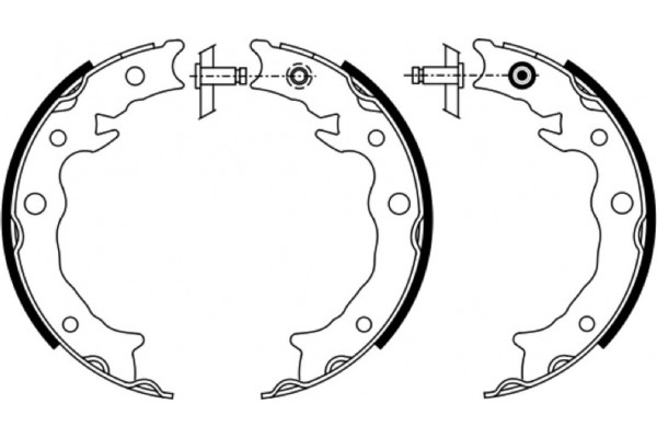 Bosch Σετ Σιαγόνων φρένων, Χειρόφρενο - 0 986 487 933