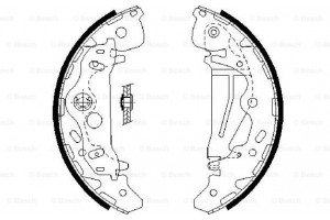 Bosch Σετ Σιαγόνων Φρένων - 0 986 487 709