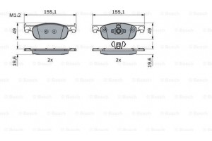 Bosch Σετ τακάκια, Δισκόφρενα - 0 986 424 021