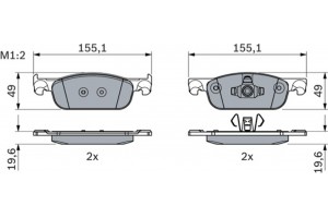 Bosch Σετ τακάκια, Δισκόφρενα - 0 986 424 021