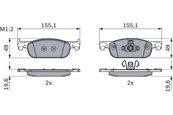 Bosch Σετ τακάκια, Δισκόφρενα - 0 986 424 021