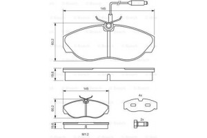 Bosch Σετ τακάκια, Δισκόφρενα - 0 986 424 030