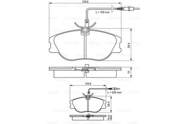 Bosch Σετ τακάκια, Δισκόφρενα - 0 986 424 033