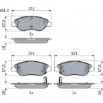 Bosch Σετ τακάκια, Δισκόφρενα - 0 986 424 042