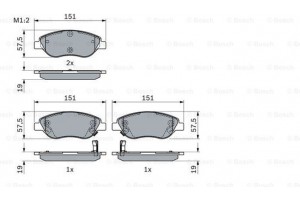 Bosch Σετ τακάκια, Δισκόφρενα - 0 986 424 042