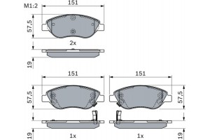 Bosch Σετ τακάκια, Δισκόφρενα - 0 986 424 042