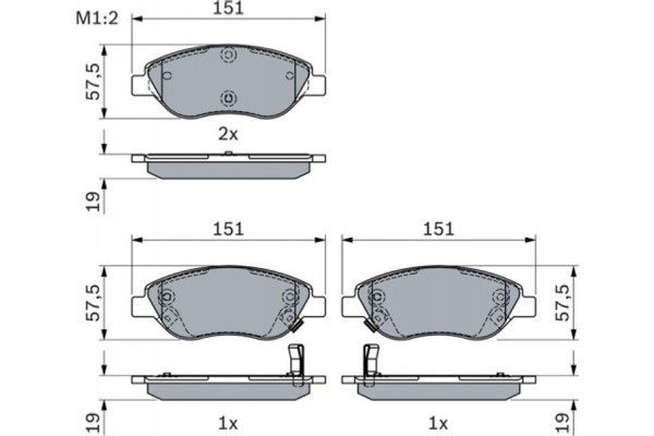 Bosch Σετ τακάκια, Δισκόφρενα - 0 986 424 042