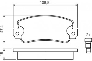 Bosch Σετ τακάκια, Δισκόφρενα - 0 986 424 098