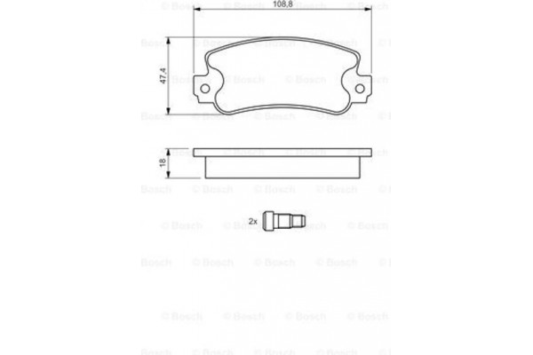 Bosch Σετ τακάκια, Δισκόφρενα - 0 986 424 098