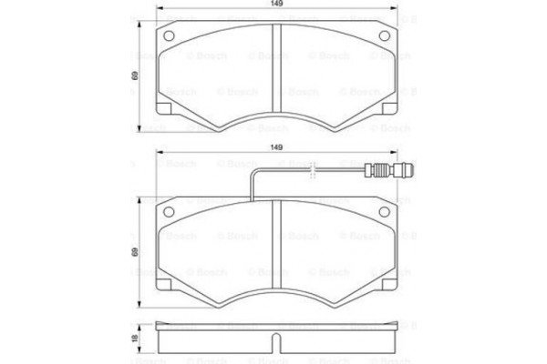 Bosch Σετ τακάκια, Δισκόφρενα - 0 986 424 176