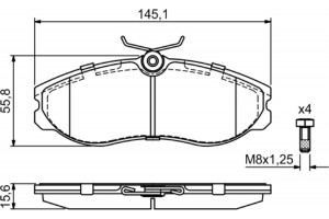 Bosch Σετ τακάκια, Δισκόφρενα - 0 986 424 204