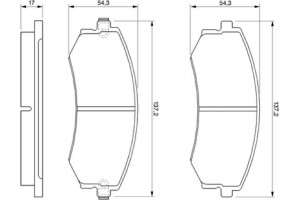 Bosch Σετ τακάκια, Δισκόφρενα - 0 986 424 215