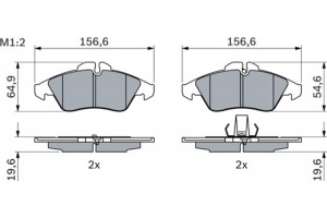 Bosch Σετ τακάκια, Δισκόφρενα - 0 986 424 218
