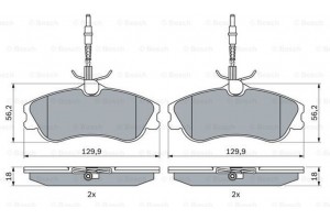 Bosch Σετ τακάκια, Δισκόφρενα - 0 986 424 223