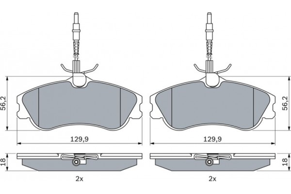Bosch Σετ τακάκια, Δισκόφρενα - 0 986 424 223