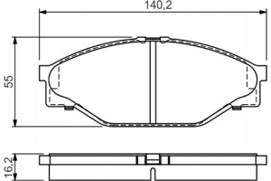 Bosch Σετ τακάκια, Δισκόφρενα - 0 986 424 225