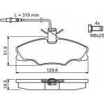Bosch Σετ τακάκια, Δισκόφρενα - 0 986 424 227
