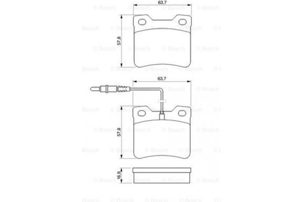 Bosch Σετ τακάκια, Δισκόφρενα - 0 986 494 000