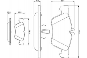 Bosch Σετ τακάκια, Δισκόφρενα - 0 986 494 001
