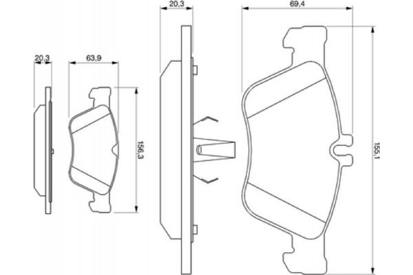 Bosch Σετ τακάκια, Δισκόφρενα - 0 986 494 001