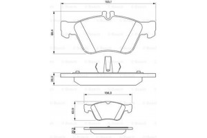 Bosch Σετ τακάκια, Δισκόφρενα - 0 986 494 001