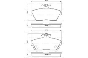 Bosch Σετ τακάκια, Δισκόφρενα - 0 986 424 244
