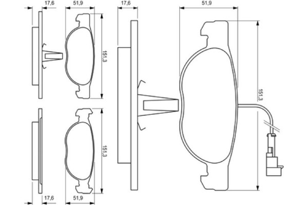 Bosch Σετ τακάκια, Δισκόφρενα - 0 986 424 246