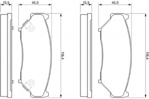 Bosch Σετ τακάκια, Δισκόφρενα - 0 986 424 251