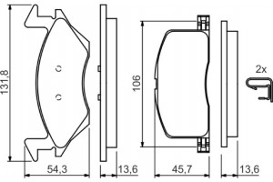 Bosch Σετ τακάκια, Δισκόφρενα - 0 986 424 264