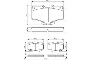 Bosch Σετ τακάκια, Δισκόφρενα - 0 986 424 268
