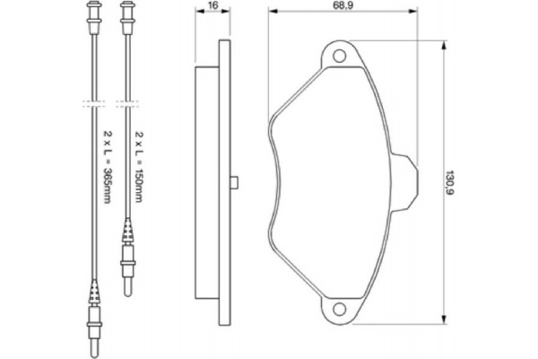 Bosch Σετ τακάκια, Δισκόφρενα - 0 986 424 278