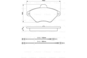 Bosch Σετ τακάκια, Δισκόφρενα - 0 986 424 278