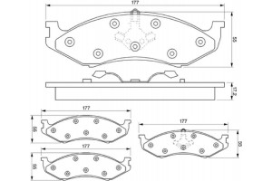 Bosch Σετ τακάκια, Δισκόφρενα - 0 986 424 284