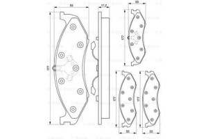 Bosch Σετ τακάκια, Δισκόφρενα - 0 986 424 284
