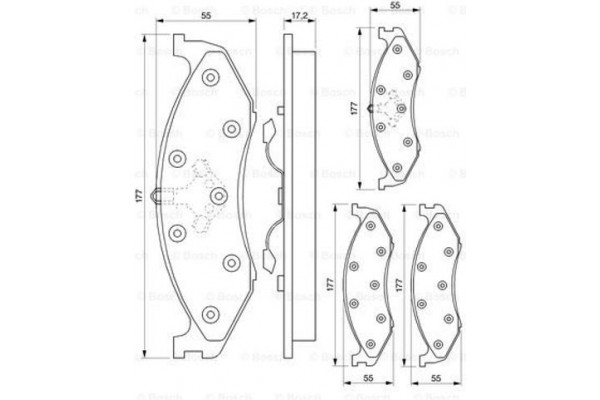 Bosch Σετ τακάκια, Δισκόφρενα - 0 986 424 284