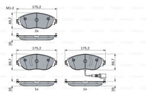 Bosch Σετ τακάκια, Δισκόφρενα - 0 986 424 285