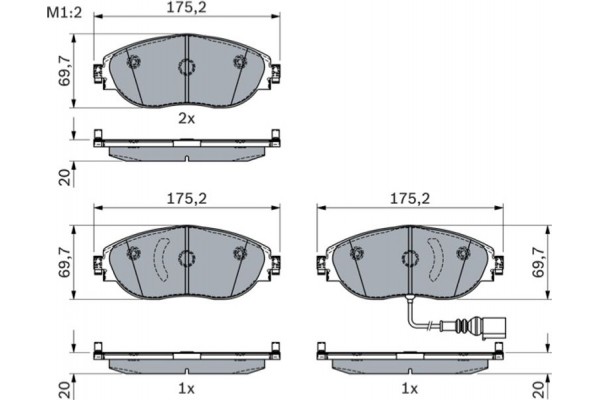 Bosch Σετ τακάκια, Δισκόφρενα - 0 986 424 285