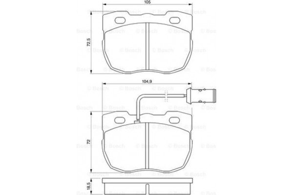 Bosch Σετ τακάκια, Δισκόφρενα - 0 986 424 287