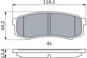 Bosch Σετ τακάκια, Δισκόφρενα - 0 986 424 313
