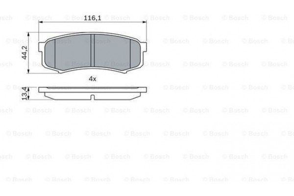 Bosch Σετ τακάκια, Δισκόφρενα - 0 986 424 313