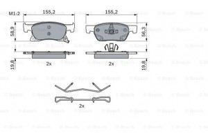Bosch Σετ τακάκια, Δισκόφρενα - 0 986 424 332