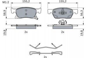 Bosch Σετ τακάκια, Δισκόφρενα - 0 986 424 332