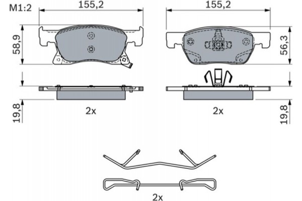 Bosch Σετ τακάκια, Δισκόφρενα - 0 986 424 332