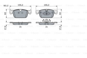 Bosch Σετ τακάκια, Δισκόφρενα - 0 986 424 333