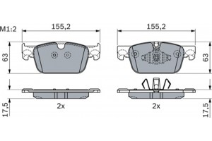 Bosch Σετ τακάκια, Δισκόφρενα - 0 986 424 333