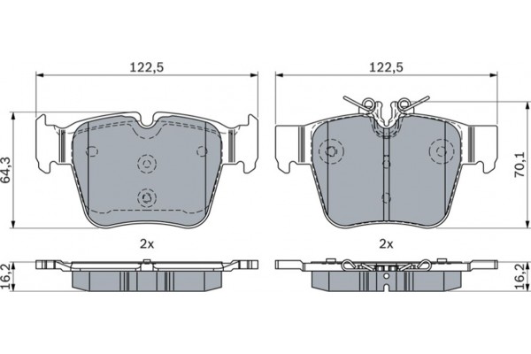 Bosch Σετ τακάκια, Δισκόφρενα - 0 986 424 334