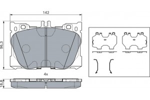 Bosch Σετ τακάκια, Δισκόφρενα - 0 986 424 335